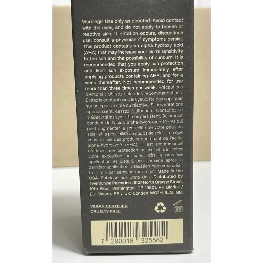 TwentyNine Palms Mira Luna Eye Cream .42 oz & Mesa Exfoliating Solution 3.4fl Oz